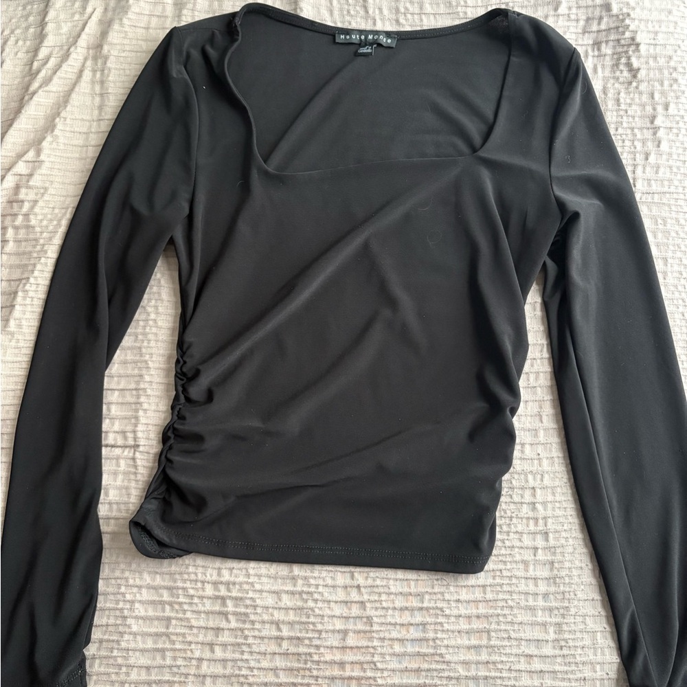 Elegant Black Long Sleeve Top